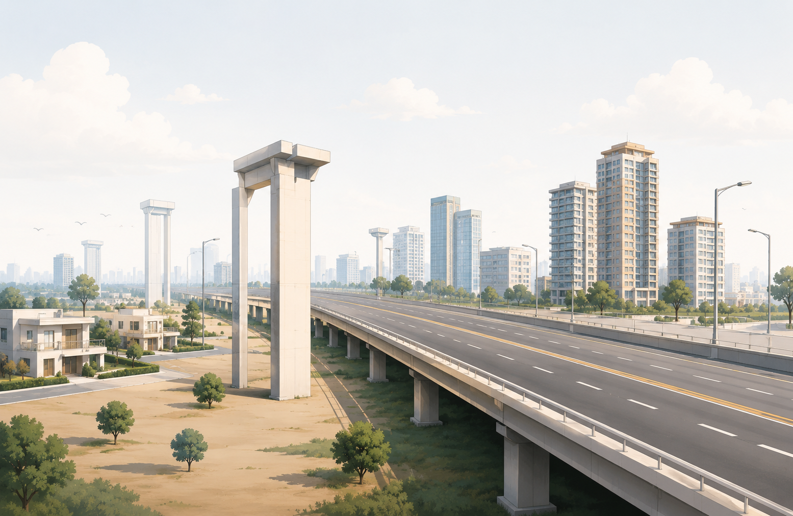 Dwarka Expressway plotted land corridor